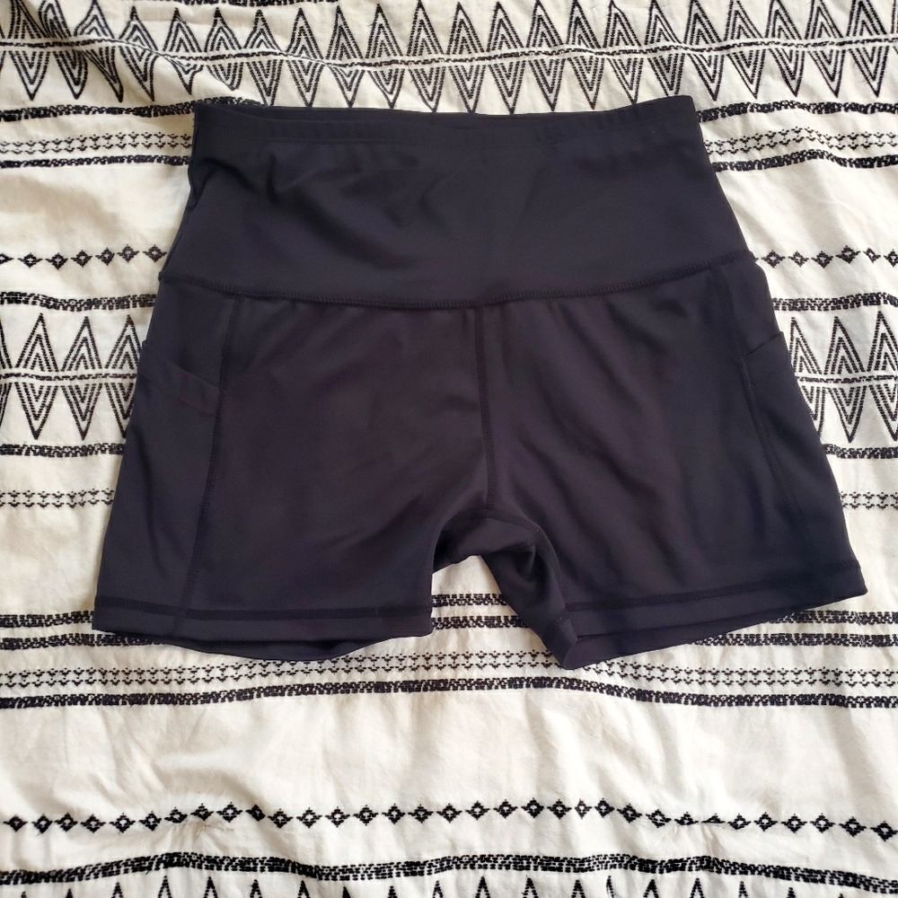 Black, biker, spandex shorts